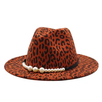Seioum Naujas Prekės ženklas Minkštos Vilnos Skrybėlės Floppy Platus Kraštų Fedora Moterų, vyrų odos Džiazo Bžūp Lady Žiemos Panamos Skrybėlė