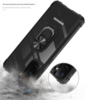 Seržantas akrilo žiedas tinka Samsung S30 mobiliojo telefono dėklas oro pagalvė keturi kampai drop-įrodymas, skaidri korpuso Ultra S30