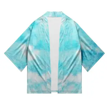 Seserys Drugelis Kimono Marškinėliai 3d Spausdinimo Mada Sporto Hip-Hop Vyrų Septynių Taškų Rankovėmis Viršūnes Atsitiktinis Megztinis Striukės Streetwear 4XL