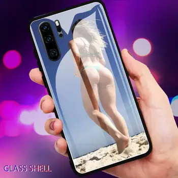 Sexy ass Apatiniai, Bikini Moterimi, mergina Atveju, Huawei P9 10Plus 20PRO 30 Lite Atgal Padengti Grūdinto Stiklo Atvejų NOVA 3E Serija