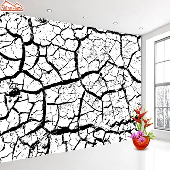 ShineHome-Didelis Modernus Abstract 3d Juoda Balta Marmuro Plytų Tapetai Sienų Freskomis Ritinėliai Popieriaus Tapetai 3 d Kambarį