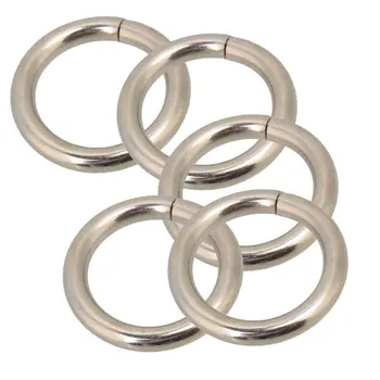 Sidabriškai Metalinės O Žiedas O Formos Diržo Sagtis Piniginės Krepšiai, Kuprinės, Diržai Pakuotėje 20 2CM