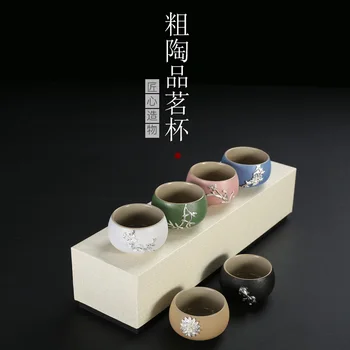 Sidabro inkrustacijos taurės 999 sidabro meistras asmens rankų darbo keramikos vieną Kung Fu arbatos puodelio arbatos rinkinys