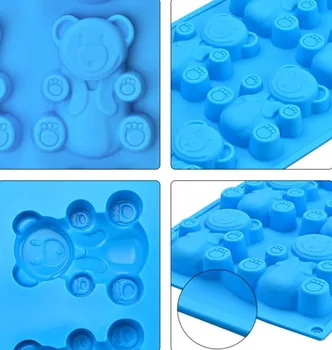 Silikono 6-skylė Animacinių filmų Mini Padengti Formos Tortas Pelėsių Blue 