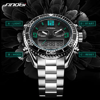 SINOBI Viršuje Prabangos Prekės ženklo Vyrai Šoko Laikrodžiai, Sportiniai Laikrodžiai Skaitmeniniai Žiūrėti Karinės LED Laikrodis Relogio Masculino Rolexable 2019