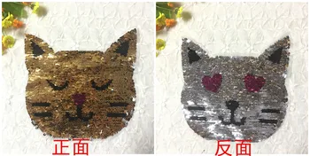 Siuvinėjimo atstatymas china bull lopai striukės,grįžtamasis blizgančiais katės emblemos džinsai appliques LS-34