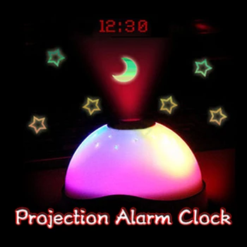 Skaitmeninio formato Žadintuvas Magija Žvaigždžių Projekcija LED Laikrodis-Žadintuvas Naktį Šviesos Spalva Keičiasi Namų Dekoro Stalinis laikrodis