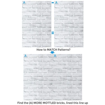 Skatinimas! Balta Plyta Tapetų Klijuoti Tapetai - Plytų Tapetai - 3D Klijų Tapetai Tekstūruotos Dirbtiniais Plytų Nuimamas Sienos Pa