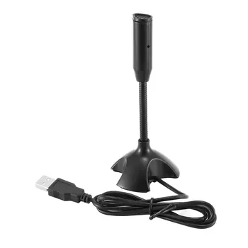 Skirti USB Capacitive Mini Mikrofonas Stovėti PC Nešiojamas Nešiojamojo kompiuterio Internetinių Pokalbių Įrašymo Juoda Laidinio Prietaisas