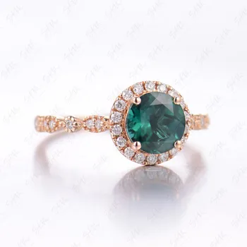 SKM Subtilus žiedų Smaragdas žiedai moterims 14k 18k rose gold diamond Sužadėtuvių žiedai dizaineris Prabanga Fine Jewelry