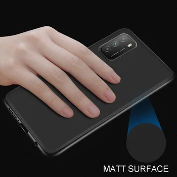 Soft Matt TPU Case For Xiaomi Poco M3 X3 NFC M3 F2 Pro Ultra Plonas Juodas Silikonas, Įrengtas Dangtelis Xiaomi Poco X3 Atveju M3 X3NFC