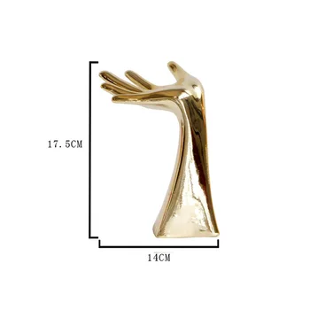 Stalas Aukso Dekoratyvinės Statulos Ranka Šiuolaikinės Keramikos Ornamentais Amatų Jewlry Lentynos Dirbtinių Palmių Statulėlės Dėklas Senovinių Namų Dekoro