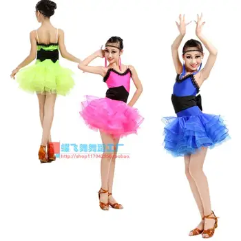 Suaugusiųjų Vaikų lotynų šokių kostiumas gazas tortas lotynų šokių suknelė Suaugusiems vaikams lotynų šokių konkurencijos suknelės S-4XL