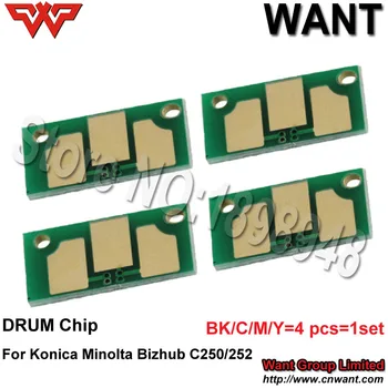 Suderinama Konica Minolta Bizhub C250 C252 Imaging Drum Unit Reset Chip,Už Konica Minolta 250 252 Būgno Chip IU210/BK/C/M/Y
