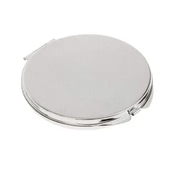 Sulankstomas kišeninis veidrodėlis, Kosmetikos Kompaktiškas Makiažo Veidrodėliai - Sidabrinė