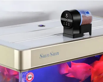Sunsun WIFI Automatinis maitinimas prietaisas, žuvies dubuo dėklu, žuvų bako automatinis maitinimas prietaisas didelės talpos žvalgybos.