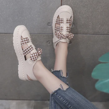 Sup moterų stiliaus Baotou tuščiaviduriai butas sandalai vasarą naujų laukinių laisvalaikio bateliai patogūs sandalai