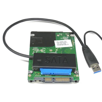 Super Greitis USB 3.0 prie SATA 7+15 22Pin Keitiklis su USB Adapterio Kabeliu Maitinimo Laidas 2,5