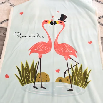 Sweetenlife Spausdinti Antklodės Vaikams Flamingo Modelis Mesti Lova Super Minkštas Miega Lovos Antklodė 100X140CM Sherpa Antklodė Padengti