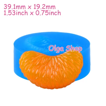 SYL124 39.1 mm Mandarino Skiltelė Silikono Formos - Vaisių Pelėsių Tortas Dekoravimo Minkštas Sugarcraft Saldainiai Sakai Papuošalai Pakabukas Žavesio