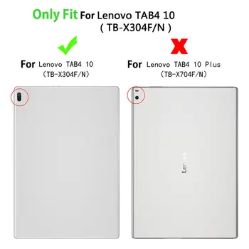Tabletę Atveju Lenovo TAB4 Skirtuką 4 10 TB-X304L TB-X304F TB-X304N Smart Cover 