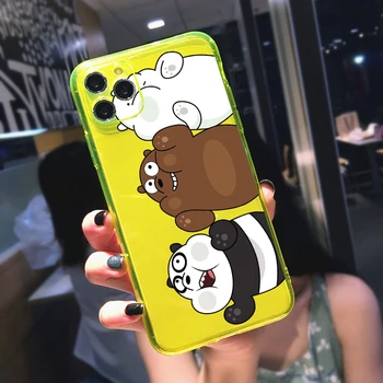 Telefoną Atveju iPhone12 Pro Max 6S 7 8Plus XS XR SE 2020 Padengti Panda Minkštos TPU Dėl 