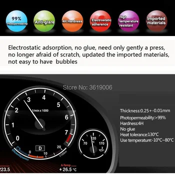 TOMMIA Už Peugeot 3008 2013-16 Screen Protector HD 4H prietaisų Skydelio Apsaugos Plėvelė Anti-įbrėžimų Automobilių Lipdukas