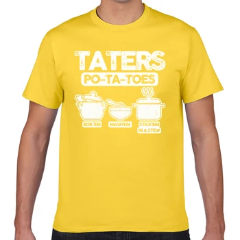 Topai Marškinėliai Vyrams taters po ta pirštai bulvių varėna em košė em 