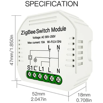 Tuya ZigBee 3.0 Smart šviesų Modulis Smart Gyvenimo Belaidžio Nuotolinio Valdymo, Darbo su Alexa, Google 
