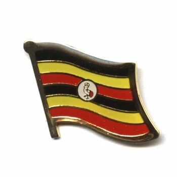Uganda šalies vėliava, atlapas pin ženklelis+Geležies, padengtą žalvario+dažai+epoksidine+drugelis 