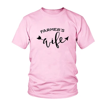 Unisex Juokinga Estetinės Mielas Marškinėliai Lady Komplektus Hipster Tumblr Grafinis Crewneck Tees Ūkininkų Žmonos, Laiško Spausdinimo Viršūnes Tee