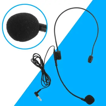 Universalus Reguliuoti Kampas 3.5 mm Laidinis Mikrofonas Galvos Dėvėti Vadovas Kondensatoriaus Mikrofonas Garsiakalbio Kelionių Vadovo Mokymo Paskaita