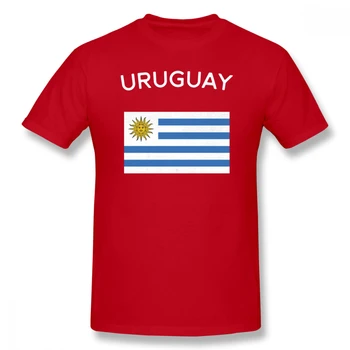 Urugvajus Vėliavos Urugvajus Pokštas Vyrų Pagrindinio trumpomis Rankovėmis T-Shirt R182 Tees Europos Viršūnių Dydis