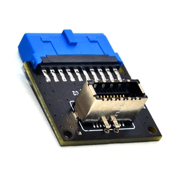 USB 3.0 19-Pin Vidaus Antraštės USB 3.1 / 3.2 C Tipo Klavišą 20-Pin Konverteris Nešiojamas Docking Station Maitinimo Adapteris