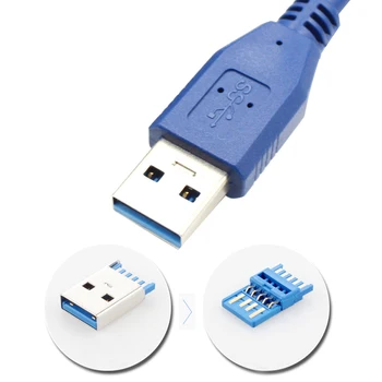 USB 3.0 Male ESU USB 3.0 Moterų AF USB3.0 Ilgiklis 0,5 M Didelės Spartos Duomenų Perdavimo Linijos
