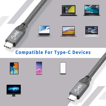 USB C Gen 2 Kabelis (2-Pack), UseBean 100W 5A USB Power Delivery (PD) USB 3.1 Tipas-C Greito Įkrovimo Pintas Suderinama