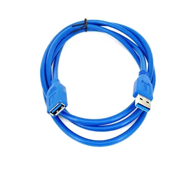 Usb3.0 ilgiklis 1,5 m 10Ft 0,5 M 1,5 M 3M 5M USB 3.0 vyrų ir moterų ilgiklis super didelio greičio mėlyna spalva kabelis