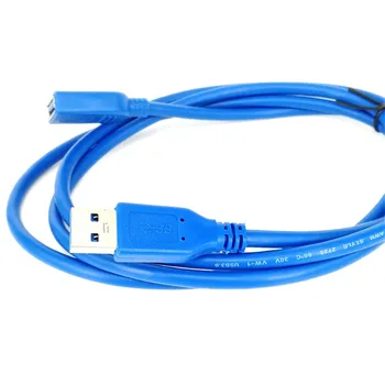 Usb3.0 ilgiklis 1,5 m 10Ft 0,5 M 1,5 M 3M 5M USB 3.0 vyrų ir moterų ilgiklis super didelio greičio mėlyna spalva kabelis