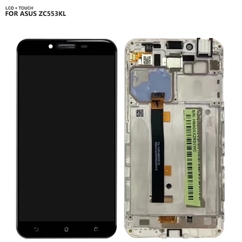 Už Asus ZenFone 3 Max ZC553KL LCD Ekranas skaitmeninis keitiklis Touch Panel Ekrano Jutiklių montavimas Rėmas + Įrankiai