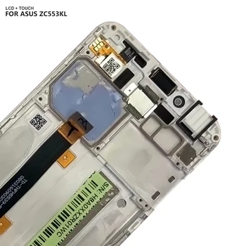 Už Asus ZenFone 3 Max ZC553KL LCD Ekranas skaitmeninis keitiklis Touch Panel Ekrano Jutiklių montavimas Rėmas + Įrankiai