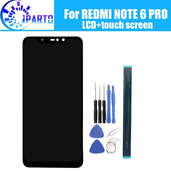 Už REDMI 6 PASTABA PRO LCD Ekranas+Touch Ekranas Originalus Išbandyti LCD skaitmeninis keitiklis Stiklo plokštės Pakeitimas REDMI 6 PASTABA PRO