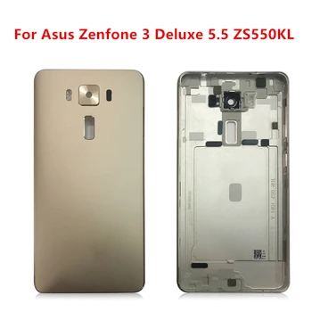 Už Zenfone 3 Deluxe 5.5 Mobiliojo Telefono Korpusas Asus ZS550KL Baterijos Dangtelis su Tūrio Maitinimo Mygtuką Pakeisti Galinį Dangtelį