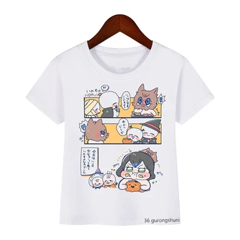 Vaikiški marškinėliai Kawaii Japonų Anime Marškinėliai, Demonas-Žudikas Karšto Juokingas Animacinių filmų berniukų marškinėliai Vasaros Mados Trumpas Rankovės kietas viršūnes