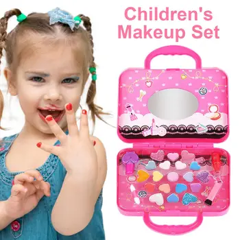 Vaikų Kosmetikos, Žaislų Rinkinys su Nešiojamų Lauke netoksiškas Mergina Makiažas Apsimesti, Žaislas Vaikams, Kosmetika Žaislas