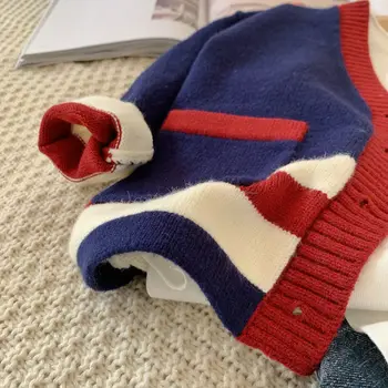 Vaikų megztinis švarkas 2021 m. pavasarį naujas berniukų ir mergaičių korėjos paprasta kailis
