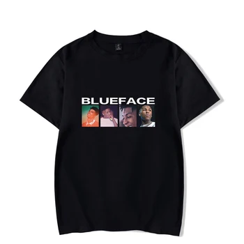 Vasaros Blueface Marškinėliai Streetwear Medvilnės trumpomis Rankovėmis Blueface Atsitiktinis Marškinėliai Mados Hip-Hop Harajuku Atsitiktinis Vyrų/moterų Rožinė