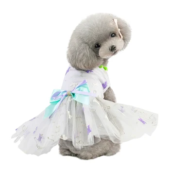 Vasaros Naminių Šunų Drabužius Suknelė Sweety Princesė Dress Muzikos simbolis Spausdinti Šuo Mascotas Roupa Pet Cachorro Už Šuniuką Mažas Šuo