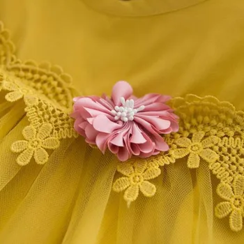 Vasarą Kūdikis Merginos Bamblys Suknelės Princesė Off Peties Tiulio Gėlių korėjos stiliaus Šalis Suknelės, Drabužiai, vestiti neonata estivi