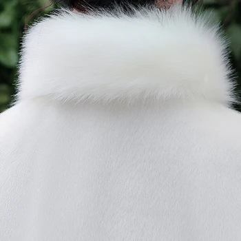 Vestuvių Vestuvių Žiemą Šiltas Apsiaustas Skara Wrap Furry Šilumos Žaliojo Pavogė su Sagtimi 83XF