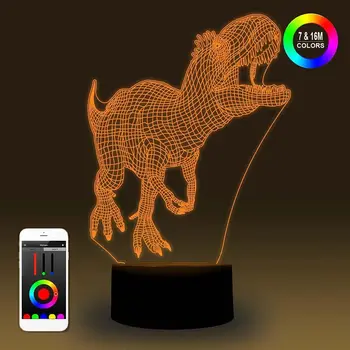 Vienaragis Gyvūnų Išmaniųjų Telefonų Kontrolės Gana Premija už Berniukas USB LED Naktį lengvo Prisilietimo Jutiklis Šviesus Bazė 7 Spalvos su Nuotolinio